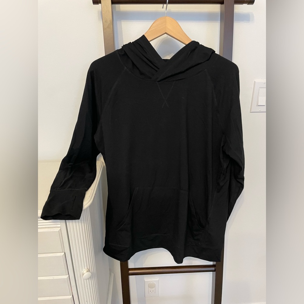 1X Black Hoodie (t-shirt material) by Joe Fresh. Almost new! Thumb holes